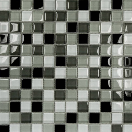 DARK GREY Crystal 8 Mix Vetro Lucido Serie Mosaico Ston Piastrelle & Mosaici