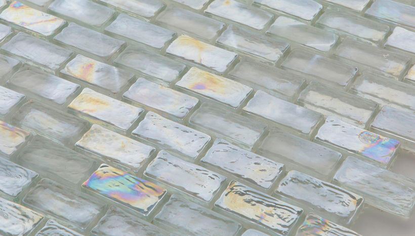 IBR-01 Crystal 8 Ice Vetro Irregolare / Cangiante / Iridescente Serie Mosaico Ston Piastrelle & Mosaici