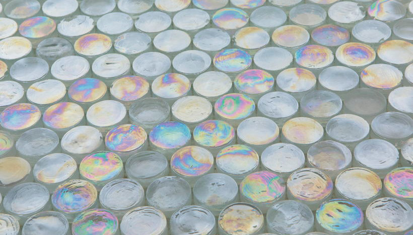 IMC25-01 Crystal 8 Ice Vetro Irregolare / Cangiante / Iridescente Serie Mosaico Ston Piastrelle & Mosaici