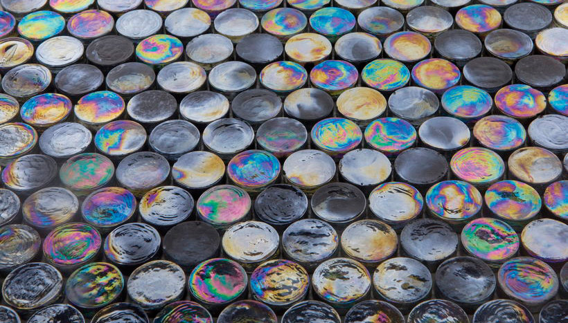 IMC25-06 Crystal 8 Ice Vetro Irregolare / Cangiante / Iridescente Serie Mosaico Ston Piastrelle & Mosaici