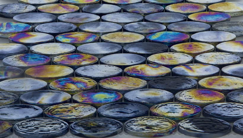 IOV-06 Crystal 8 Ice Vetro Irregolare / Cangiante / Iridescente Serie Mosaico Ston Piastrelle & Mosaici