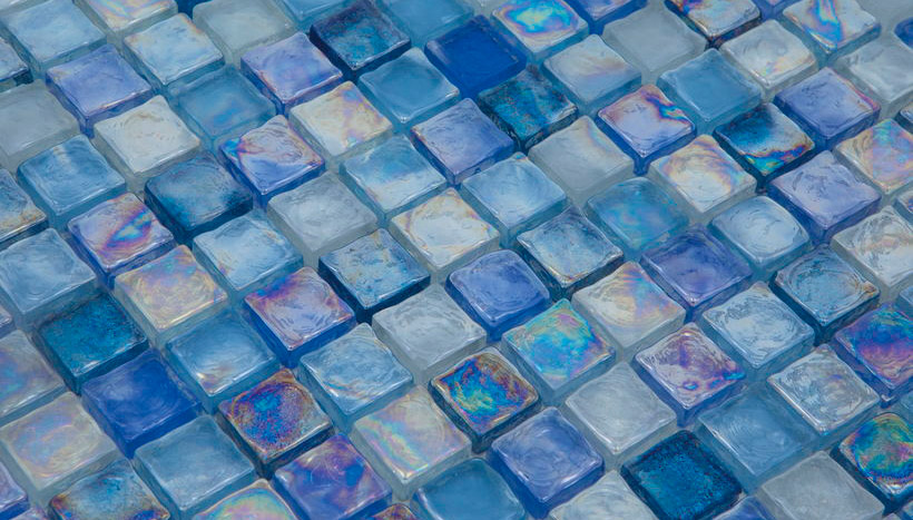ICE LIGHT SKY Crystal 8 Ice Mix Vetro Irregolare / Cangiante / Iridescente Serie Mosaico Ston Piastrelle & Mosaici