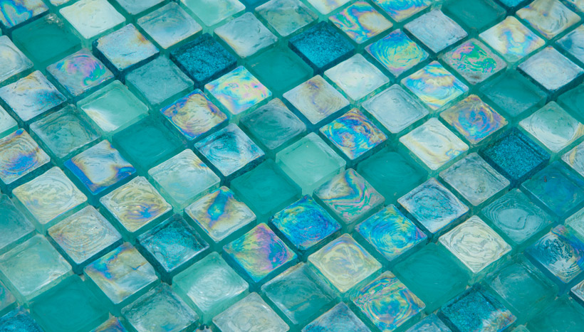 ICE MARINE Crystal 8 Ice Mix Vetro Irregolare / Cangiante / Iridescente Serie Mosaico Ston Piastrelle & Mosaici
