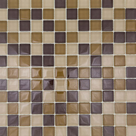 SOFT BROWN Crystal 8 Mix Vetro Lucido Serie Mosaico Ston Piastrelle & Mosaici