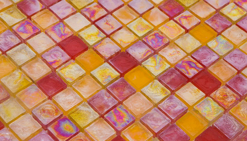 ICE SUN Crystal 8 Ice Mix Vetro Irregolare / Cangiante / Iridescente Serie Mosaico Ston Piastrelle & Mosaici