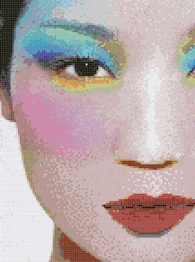 ASIA Pasta di Vetro Satinata / Cangiante / Iridescente Disegno 10 Serie Mosaico Ston Piastrelle & Mosaici