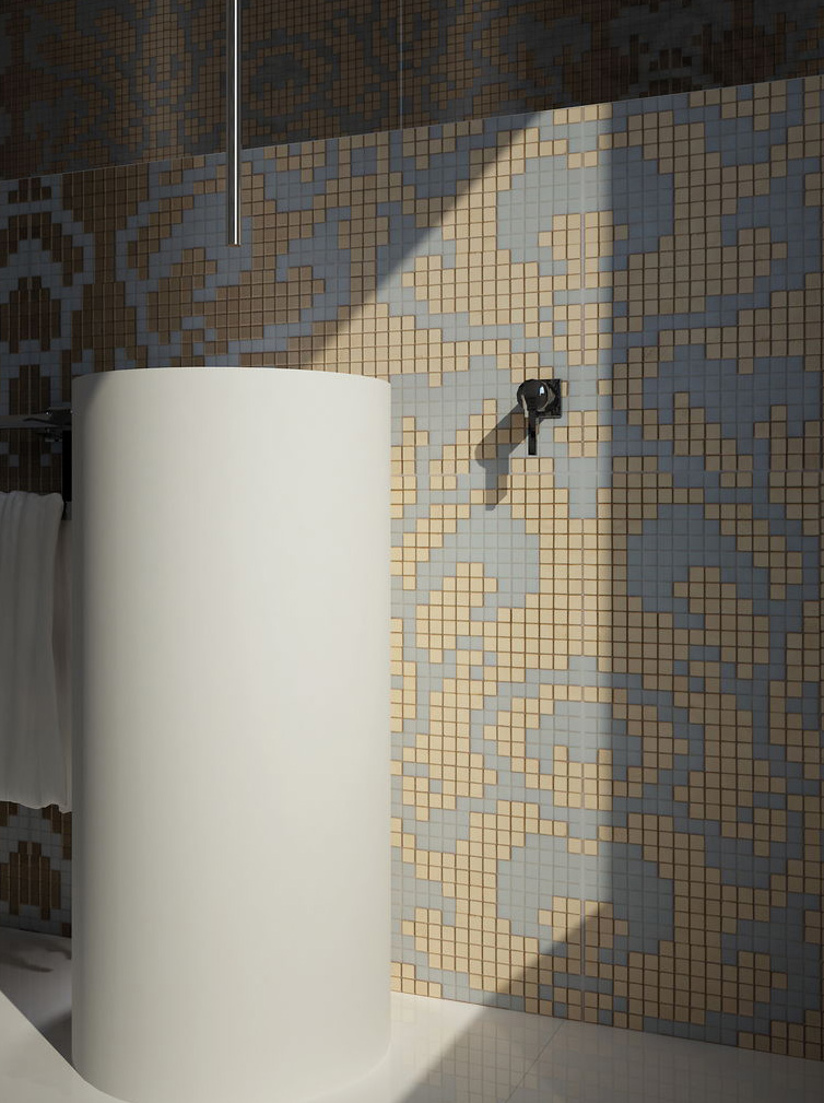 DAMASCO GOLD 20 Pasta di Vetro Irregolare / Satinata Disegno 20 Serie Mosaico Ston Piastrelle & Mosaici