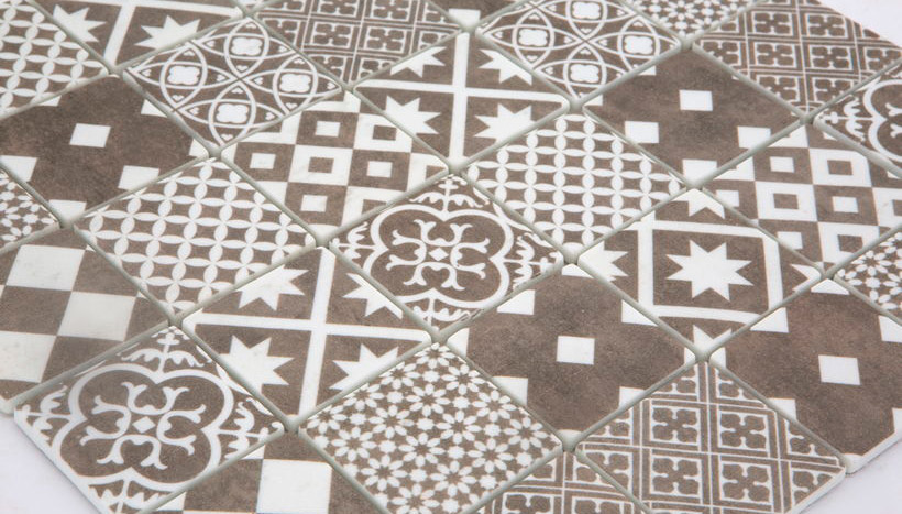 CEMENTINA SABBIA Vetro Opaca Enamel Frame Serie Mosaico Ston Piastrelle & Mosaici