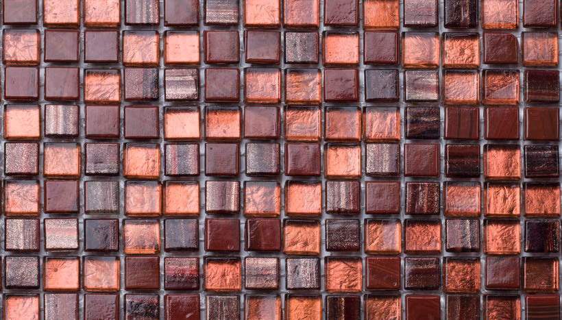 PULPIS 10 Pasta di Vetro Irregolare / Satinata Fogliaoro + Iridium 10x10 Serie Mosaico Ston Piastrelle & Mosaici