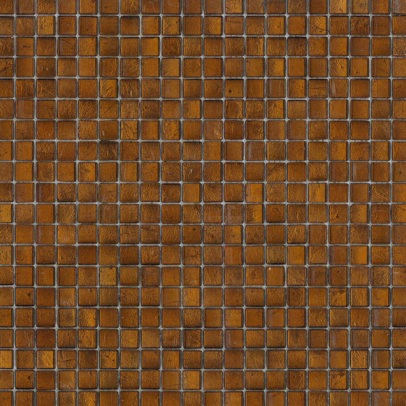 OMBRA BRUNA Pasta di Vetro Lucida Fogliaoro 15x15 Serie Mosaico Ston Piastrelle & Mosaici