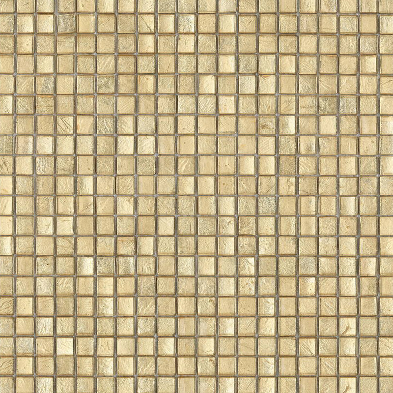 ORO GIALLO Pasta di Vetro Lucida Fogliaoro 15x15 Serie Mosaico Ston Piastrelle & Mosaici