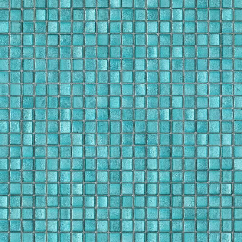 TURCHESE PURO Pasta di Vetro Lucida Fogliaoro 15x15 Serie Mosaico Ston Piastrelle & Mosaici