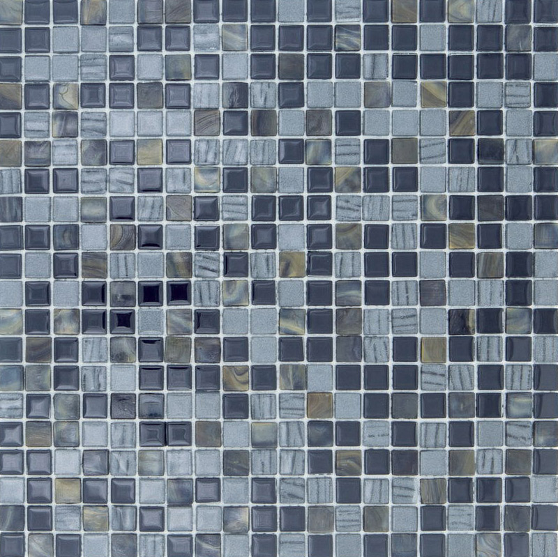 TUNDRA 15 Pasta di Vetro Irregolare / Satinata Fogliaoro+Iridium 15x15 Serie Mosaico Ston Piastrelle & Mosaici
