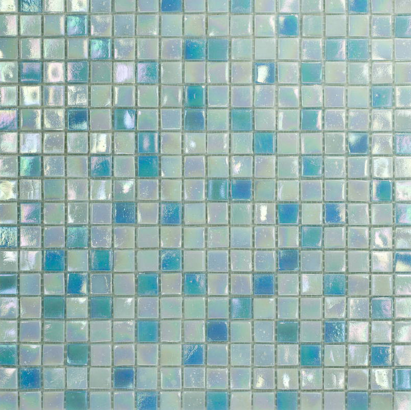 IRIDIUM BLUE Pasta di Vetro Cangiante / Iridescente Iridium 15x15 Serie Mosaico Ston Piastrelle & Mosaici