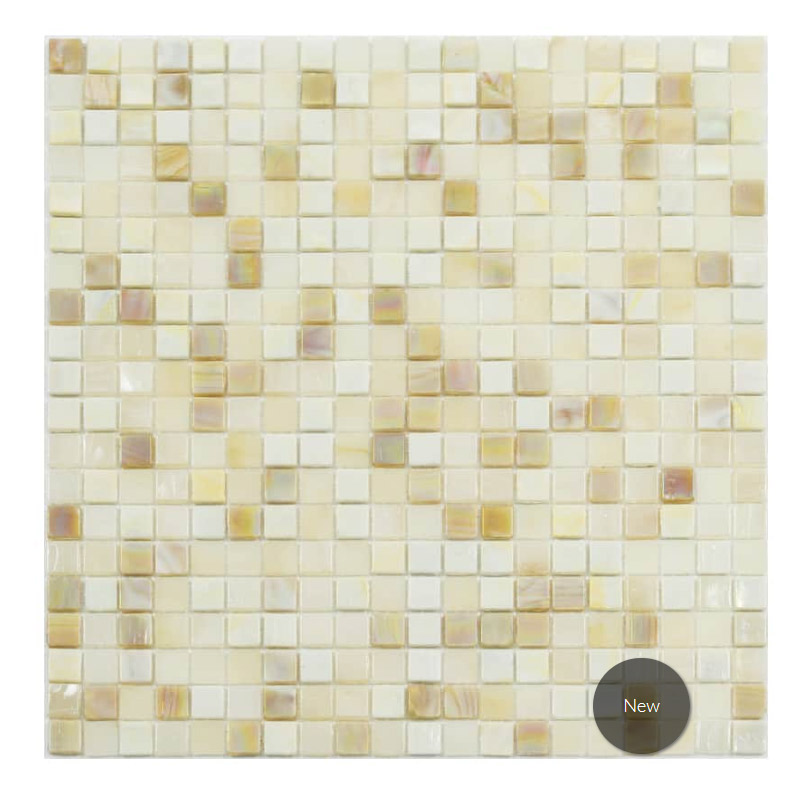 IRIDIUM CREAM Pasta di Vetro Cangiante / Iridescente Iridium 15x15 Serie Mosaico Ston Piastrelle & Mosaici