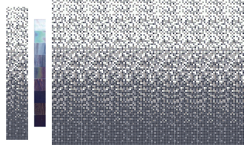 SFUMANERO Pasta di Vetro Satinata / Cangiante / Iridescente Degradé 20x20 Serie Mosaico Ston Piastrelle & Mosaici
