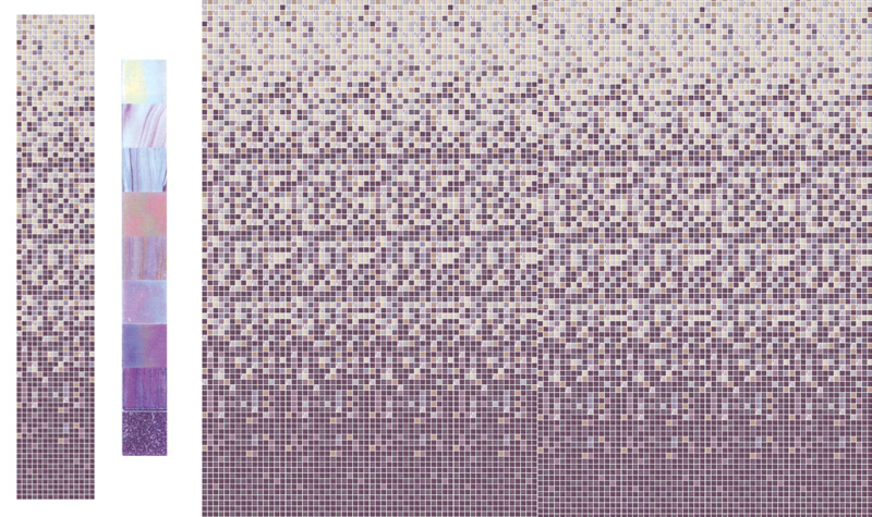SFUMAVIOLA Pasta di Vetro Satinata / Cangiante / Iridescente Degradé 20x20 Serie Mosaico Ston Piastrelle & Mosaici
