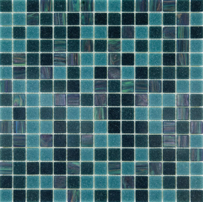 BLUAVIO Pasta di Vetro Satinata / Cangiante / Iridescente Mix Classic Plus 20x20 Serie Mosaico Ston Piastrelle & Mosaici