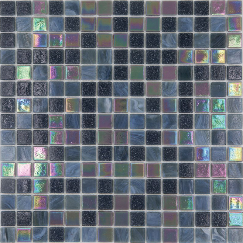 BLUE GREY PLUS Pasta di Vetro Satinata / Cangiante / Iridescente Mix Classic Plus 20x20 Serie Mosaico Ston Piastrelle & Mosaici