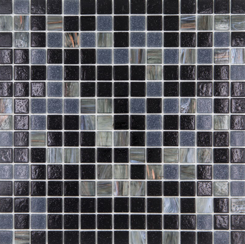DARK PLUS Pasta di Vetro Satinata / Cangiante / Iridescente Mix Classic Plus 20x20 Serie Mosaico Ston Piastrelle & Mosaici