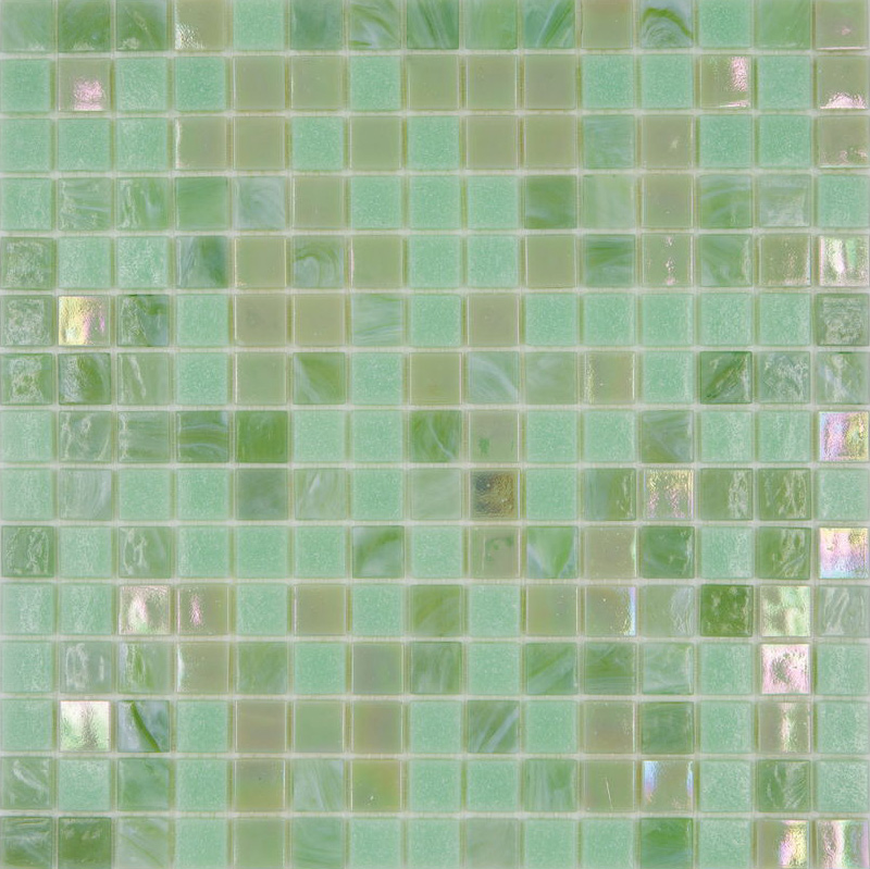 GREEN PLUS Pasta di Vetro Satinata / Cangiante / Iridescente Mix Classic Plus 20x20 Serie Mosaico Ston Piastrelle & Mosaici