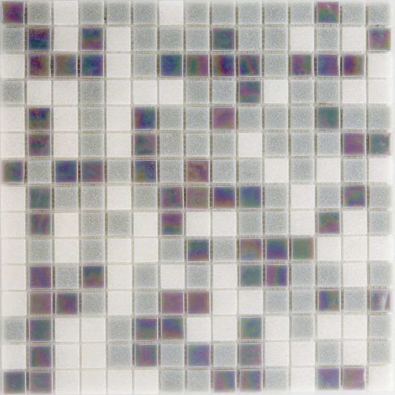GREY PLUS Pasta di Vetro Satinata / Cangiante / Iridescente Mix Classic Plus 20x20 Serie Mosaico Ston Piastrelle & Mosaici