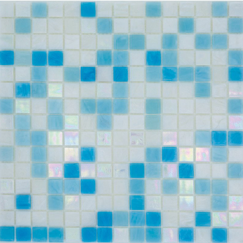 SOFT SKY Pasta di Vetro Satinata / Cangiante / Iridescente Mix Classic Plus 20x20 Serie Mosaico Ston Piastrelle & Mosaici