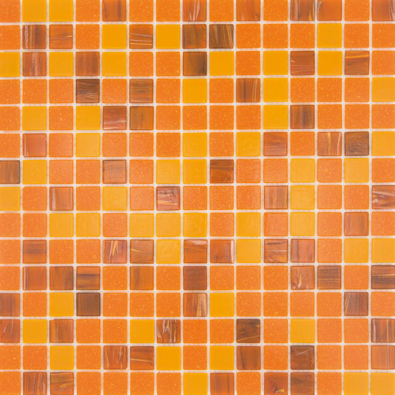 ULTRARANCIO Pasta di Vetro Satinata / Cangiante / Iridescente Mix Classic Plus 20x20 Serie Mosaico Ston Piastrelle & Mosaici