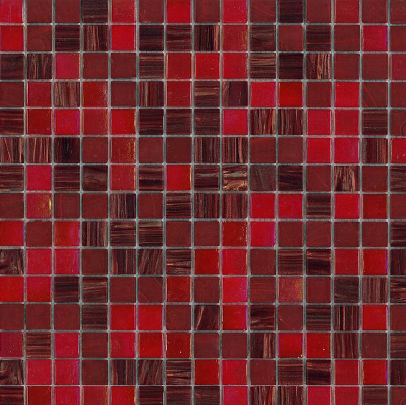 EXTRAROSSO Pasta di Vetro Satinata / Cangiante / Iridescente Mix Gold+Goldsilk+Patchwork 20x20 Serie Mosaico Ston Piastrelle & Mosaici
