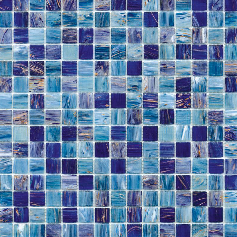 GOLDSILK OCEAN Pasta di Vetro Satinata Mix Gold+Goldsilk+Patchwork 20x20 Serie Mosaico Ston Piastrelle & Mosaici