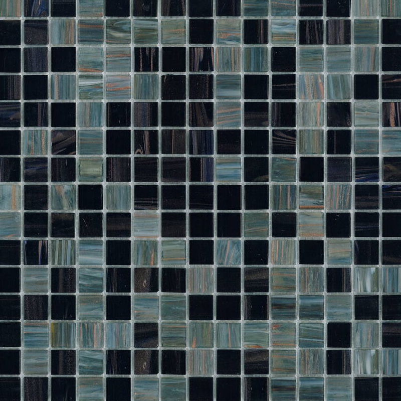 ELEGANT BLUE Pasta di Vetro Satinata Mix Gold+Goldsilk+Patchwork 20x20 Serie Mosaico Ston Piastrelle & Mosaici