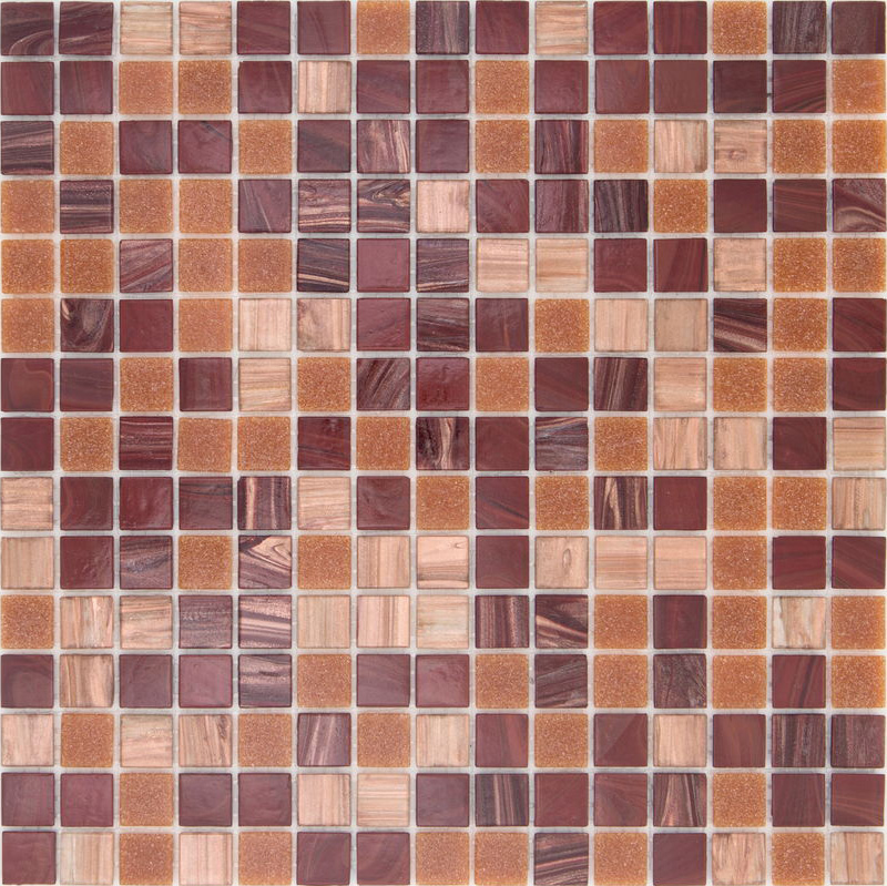 TERRAROSSA Pasta di Vetro Satinata Mix Gold+Goldsilk+Patchwork 20x20 Serie Mosaico Ston Piastrelle & Mosaici