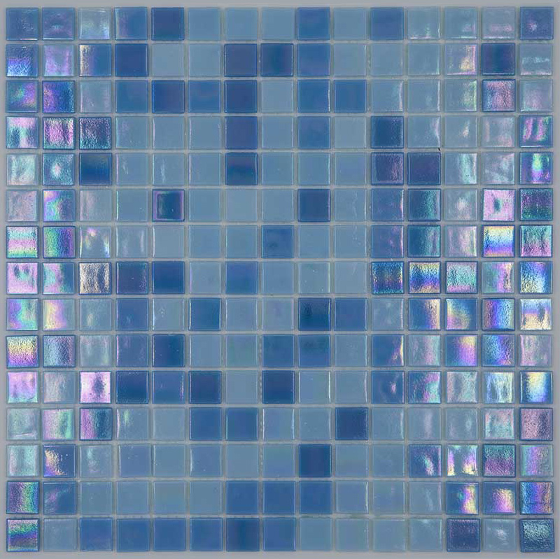REFLEX BLU Pasta di Vetro Cangiante / Iridescente Mix Reflex 20x20 Serie Mosaico Ston Piastrelle & Mosaici