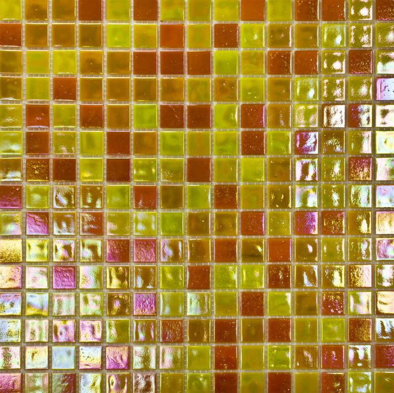 REFLEX ORANGE Pasta di Vetro Cangiante / Iridescente Mix Reflex 20x20 Serie Mosaico Ston Piastrelle & Mosaici