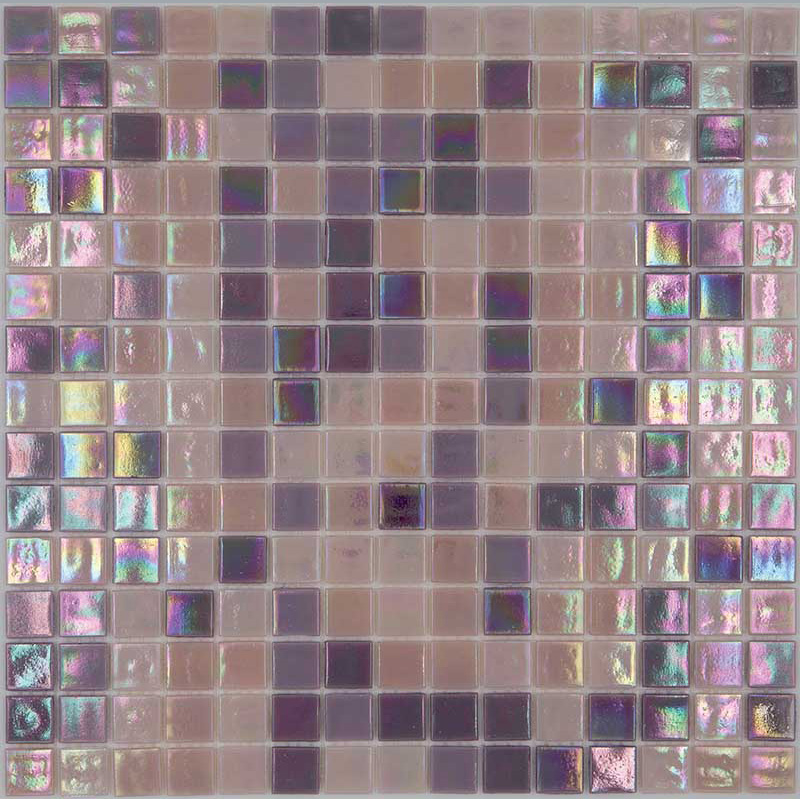 REFLEX VIOLET Pasta di Vetro Cangiante / Iridescente Mix Reflex 20x20 Serie Mosaico Ston Piastrelle & Mosaici