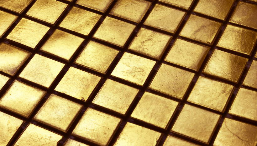 OROPIÚ G FLAT Pasta di Vetro Lucida Glass Oro Serie Mosaico Ston Piastrelle & Mosaici