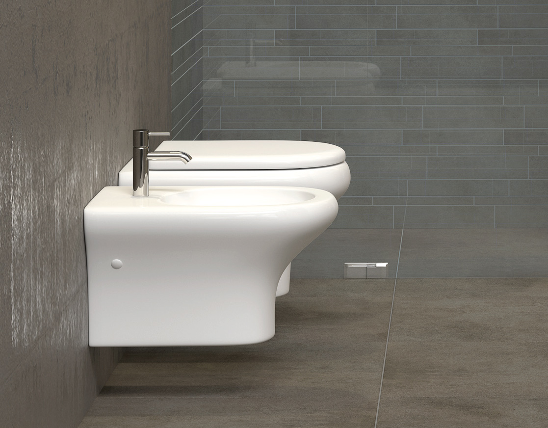 COMPACT serie Sanitari Sospeso filomuro marchio Rak Ceramics Dianflex