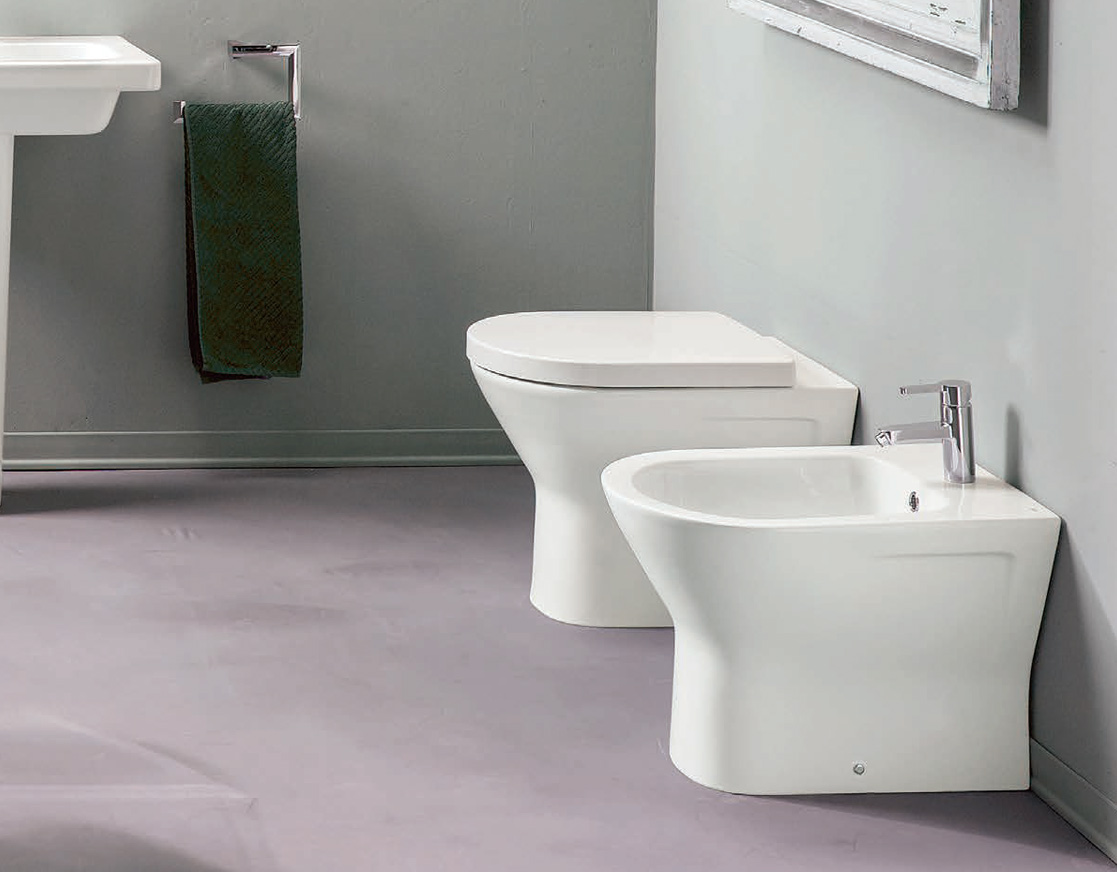 RESORT/MALVA RIMLESS serie Sanitari a terra filomuro marchio Rak Ceramics Dianflex