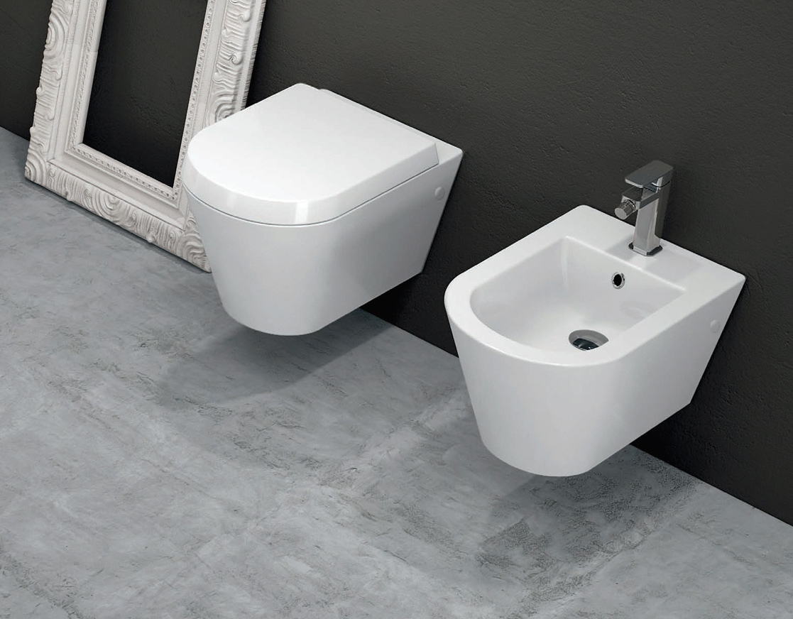 RESORT/MALVA RIMLESS serie Sanitari Sospeso filomuro marchio Rak Ceramics Dianflex