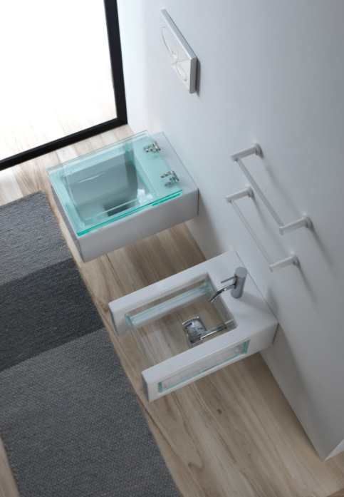 GLASS serie Sanitari Sospesi colore Bianco Lucido Gsg Ceramiche