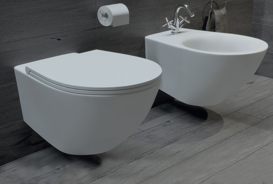 BULL 500 RIMLESS serie Sanitari Sospeso colore Panna in ceramica Sdr Ceramiche