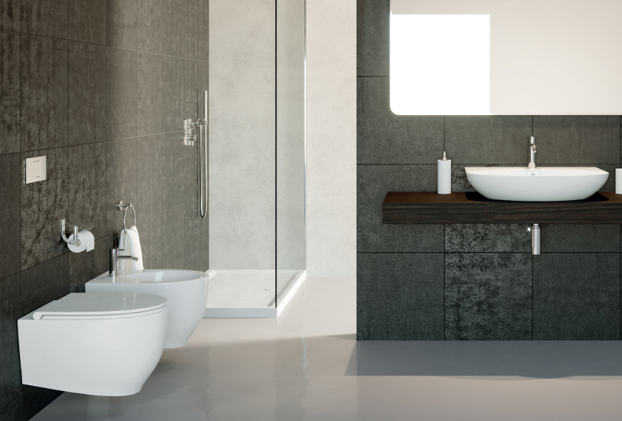 FOX RIMLESS serie Sanitari Sospeso colore Bianco in ceramica Sdr Ceramiche